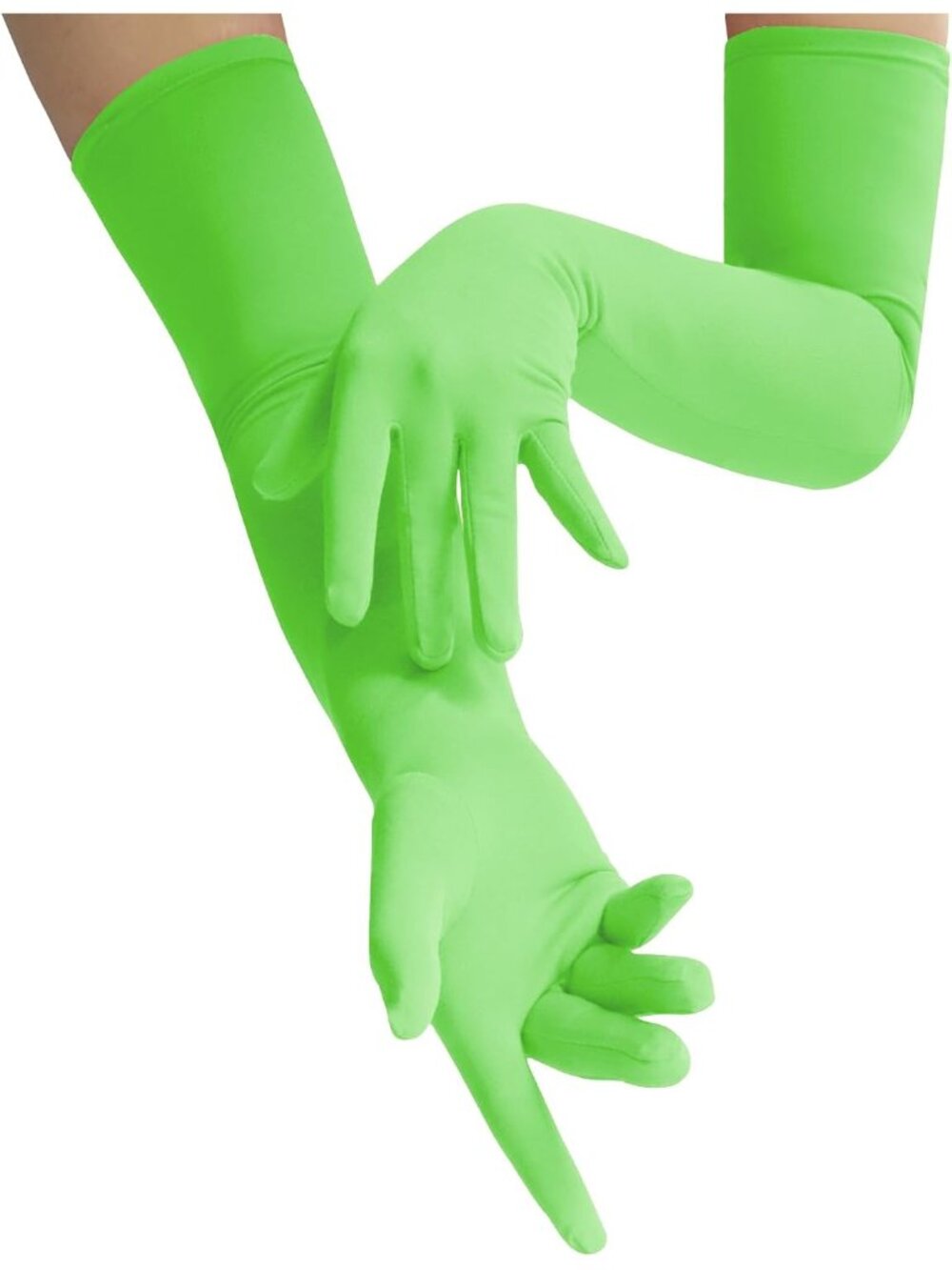 Women's Lime Green  Halloween Costume Accessories Spandex Stretch Opera Gloves